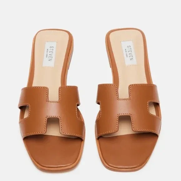 ★Steve Madden★新作★大人気★DUNE COGNAC LEATHER★サンダル THE COGNAC LEATHER SANDALS BY STEVE MADDEN – Pink Desert
